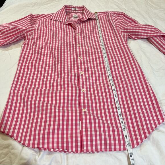 PETER MILLAR Seaside Men's Ocean Gingham Sport Shirt size M - Picture 7 of 8
